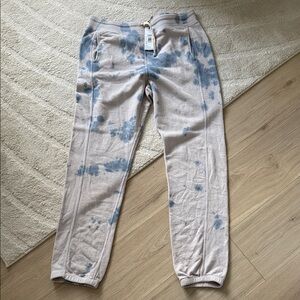 NEW- Unsubscribed Blue Tie Dye Cotton Jogger Sweatpants